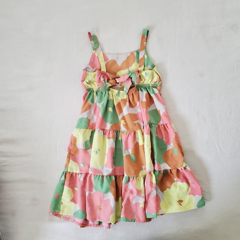 Social Standard Colorful Floral Watercolor Painted Kids Dress 7/8 Girl Whimsical - Picture 8 of 8